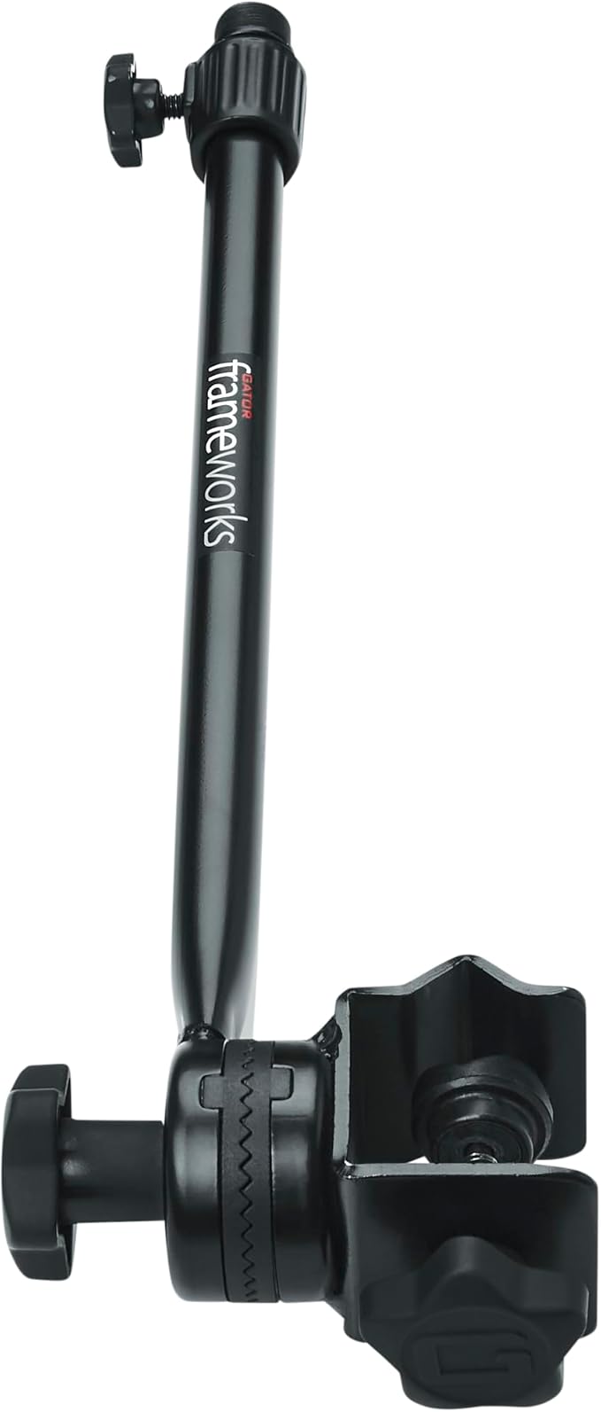 Gator Frameworks Adjustable Clamp-On Angled Mini Interlocking Design 16 Inch Boom Arm (GFW-MIC-CLMPBM16)