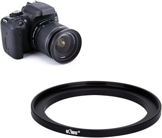Kiwifotos 46mm-58mm Step-up Adapter Ring for Lenses (46mm Lens to 58mm Filter, Hood, Lens Converter and Other Accessories)