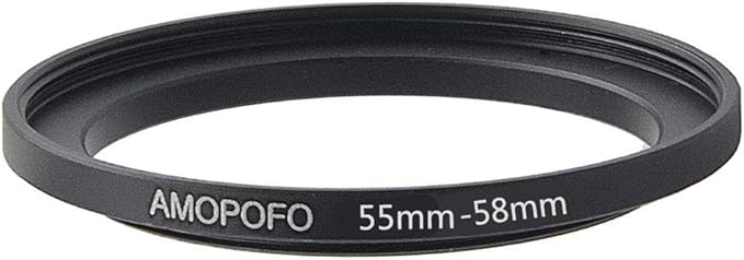 55 to 58mm Camera Filter Ring /55mm to 58mm Step-Up Ring Filter Adapter for 58mm UV,ND,CPL,Metal Step Up Ring