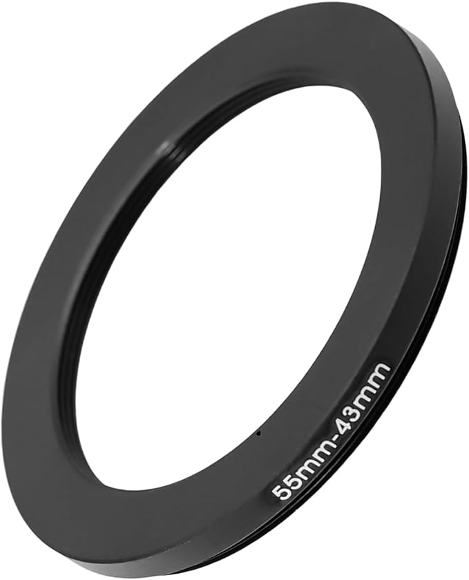 55-43/46/49/52/55/58/62/67/72/77mm Step Up & Step Down Filter Ring Adapter for Camera ND/UV/CPL (55-43mm)