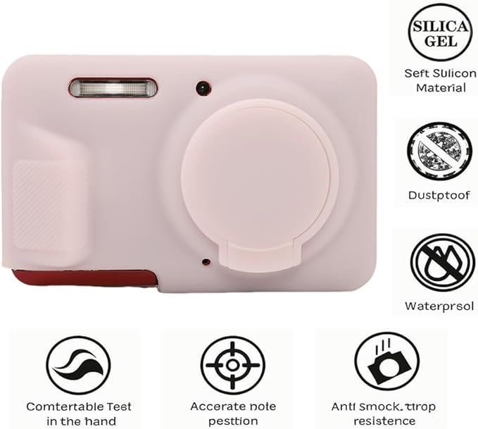 AEXUTDA Case Compatible for Kodak FZ55 camera, lightweight FZ55 body skin, soft silicone scratch resistant ultra-thin protective case FZ55,Jelly pink