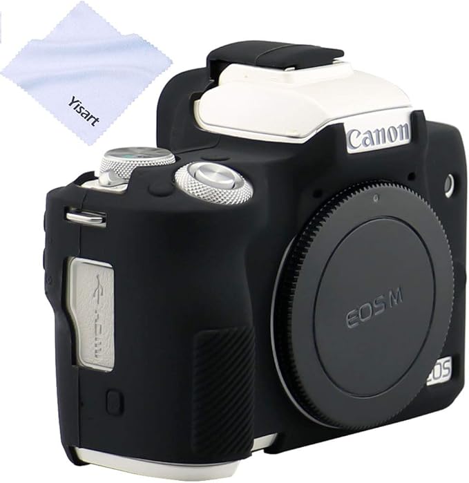 Yisau Case for Canon EOS M50/EOS M50 Mark II, Soft Silicone Skin Housing Protective Cover for Canon EOS M50/M50 Mark II Digital Camera Body (Black)