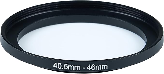 40.5mm Lens to 46mm Camera Lens Adapter 40.5mm to 46mm Step Down Ring Adapter Ring for All Brands of UV ND CPL, with Premium Lens Wiping Cloth 2 Pack (40.5mm-46mm)