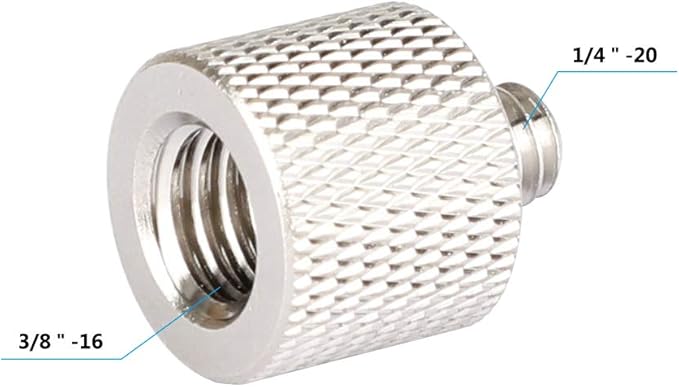 CAMVATE Screw Adapter 1/4" Male to 3/8" Female for Tripod and Camera and Qr Plate - 0969