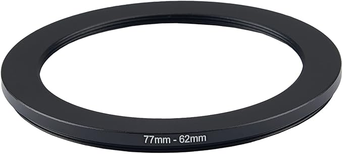 77mm to 62mm Step Down Ring Filter Adapter Metal Ring Step Down Rings Adapter Filter Compatible with All 62mm UV,CPL,ND,Lens Hood,Threaded Lens ect (77mm to 62mm)