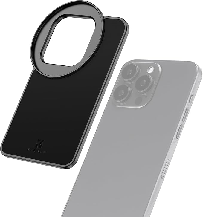 K&F CONCEPT 6.7 inch Magnetic Lens Filter Mount Adapter Compatible with iPhone and 67mm Threaded Filters, Compatible with 16/15/14/13/12 Pro Max, 16/15/14 Plus (Filter Not Included)
