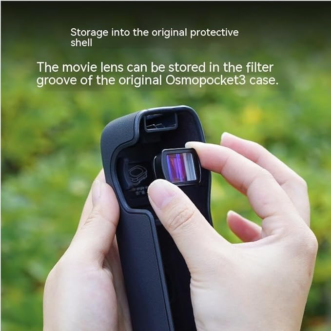 1.15 X Anamorphic Lens/Magnetic Movie Lens for DJI Pocket 3, Cinematic Flare Effect HD Double-Sided Multilayer Anti-Reflective Coating