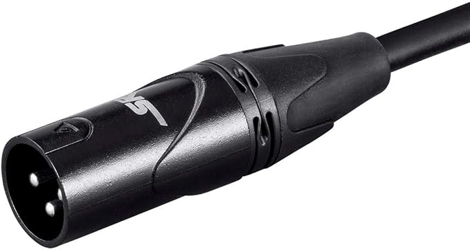 Monoprice Starquad XLR Male to XLR Female Microphone Cable - 3 Feet - Black, 24AWG, Optimized for Analog Audio - Gold Contacts - Stage Right Series
