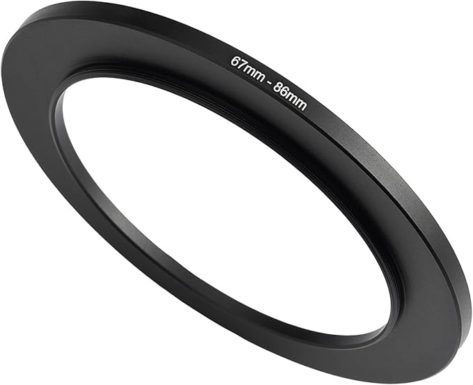 67mm to 86mm Step Up Ring Filter Adapter Applicable to All Brands of UV ND CPL Filter (67mm-86mm)