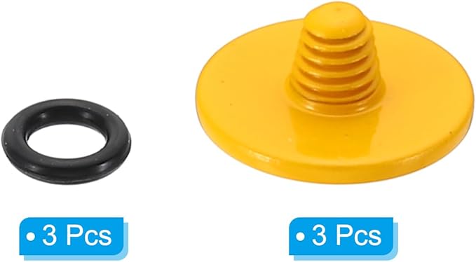 PATIKIL Camera Shutter Button, 3 Pack Soft Shutter Release Button Pure Copper Camera Button Convex Suitable for Nikon for Fujifilm for Leica DSLR/SLR Camera, Orange