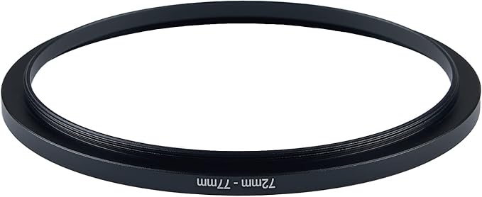 72mm to 77mm Step-Up Ring，72mm to 77mm Metal Step-Up Ring for All Brands 82mm UV ND CPL Filter