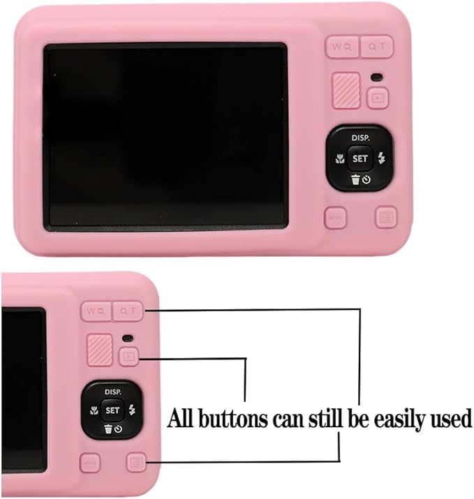 AEXUTDA Case Compatible for Kodak FZ55 Camera, Lightweight FZ55 Body Skin, Soft Silicone Scratch Resistant Ultra-Thin Protective case FZ55,Pink