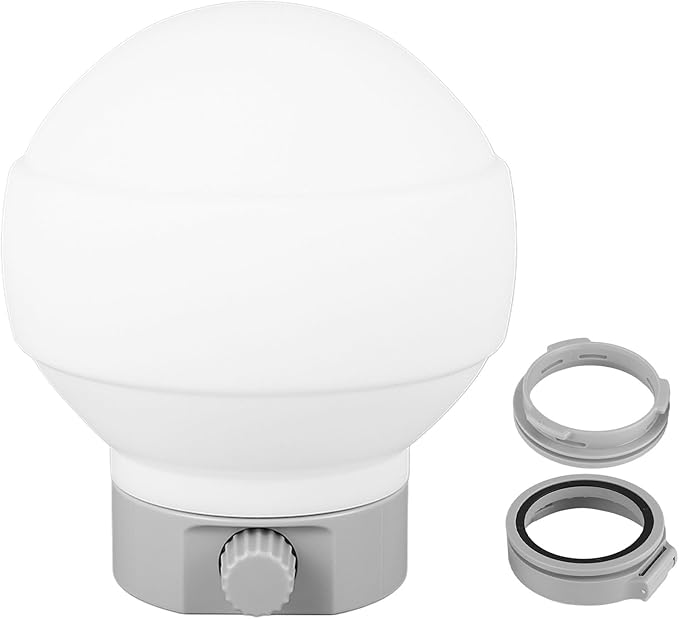 Softbox Diffusion Dome Kit with 2 Adapters for Photography Lights, Softbox Diffusion Dome Flash Diffuser Modifier for Photography Flash Light Diffuser Ball, Silicone Flash Diffuser Ball