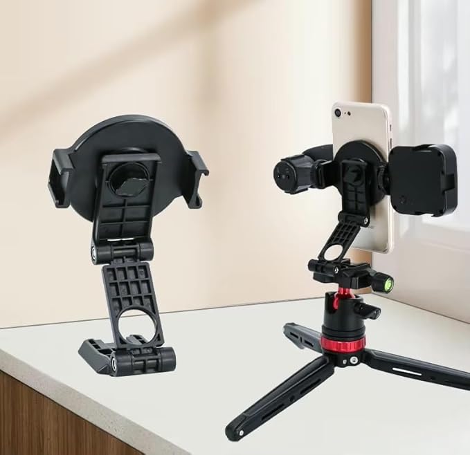 Reflex Camera Lightweight Aluminum Magnetic Phone Holder with Cold Shoe, Universal Magnetic Mount for Cameras & Smartphones