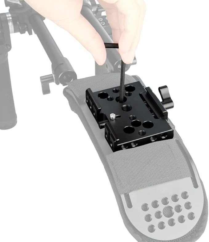 NICEYRIG Quick Release Base Plate Compatible with Manfrotto 577, 501, 504, 701 for DSLR Camera 15mm Rail Support System