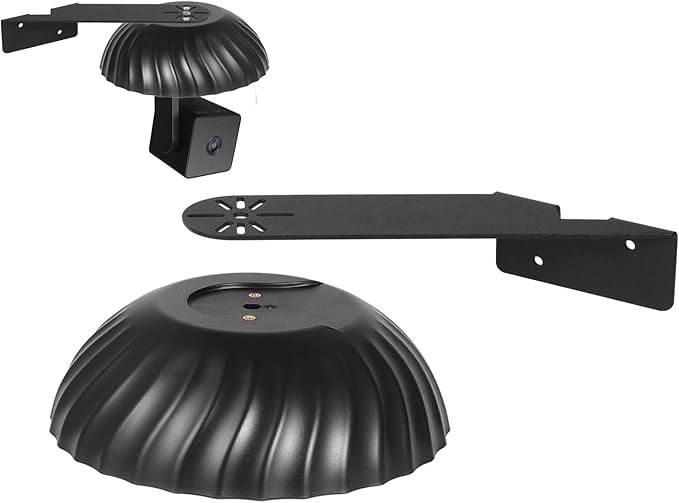 Wall Mount for WYZE Cam Pan V3, Outdoor Corner Mount Kit with Weatherproof Cover, Durable Housing for Outside Use – Black (Camera Not Included)