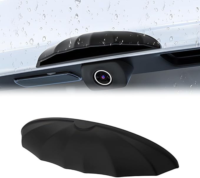 Rear View Backup Camera Cover, Car Rear View Camera Anti-Rain Cover, Silicone Anti-rain Reversing Cameras Protection, Backup Camera Rain Shield for All Kinds of Cars (Black)