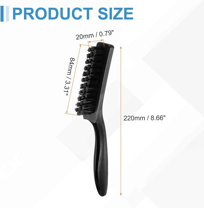 HARFINGTON 2pcs Antistatic Brush 20x84mm Portable PP Handle Nylon Anti Static Cleaning ESD Brushes for Electronics Computer Keyboard, Black