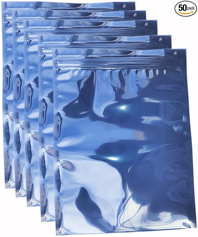 Mantianstar 50pcs 5.9x7.8in/15x20cm Anti Static Bags, Premium Resealable Antistatic Bags for Various Precision Parts, Electronic Equipment, HDD, SSD Hard Drive, Computer Accessories