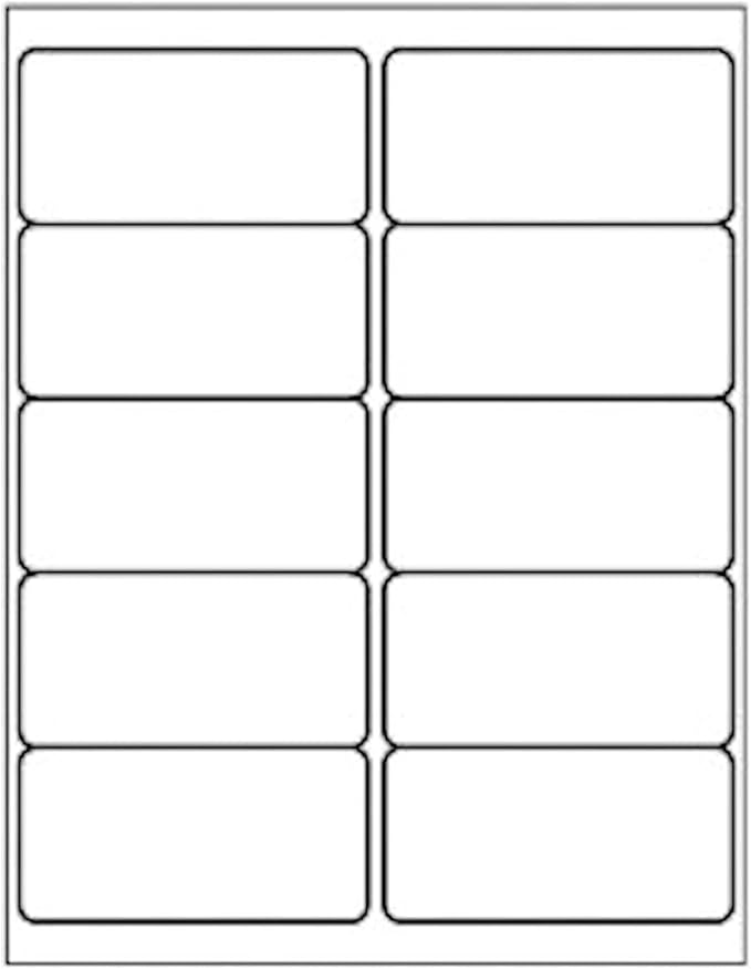 (100 Sheets, 1000 Labels) Sticker Paper, 2" x 4" Shipping Address Labels, 10 Per Page Self Adhesive Mailing Label for Laser and Inkjet Printers
