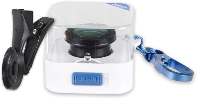 SIRUI Black Upgraded Version 170°FE Fisheye Macro Mobile Phone Camera Attachment Lens with Mobile Lens Clip Adapter