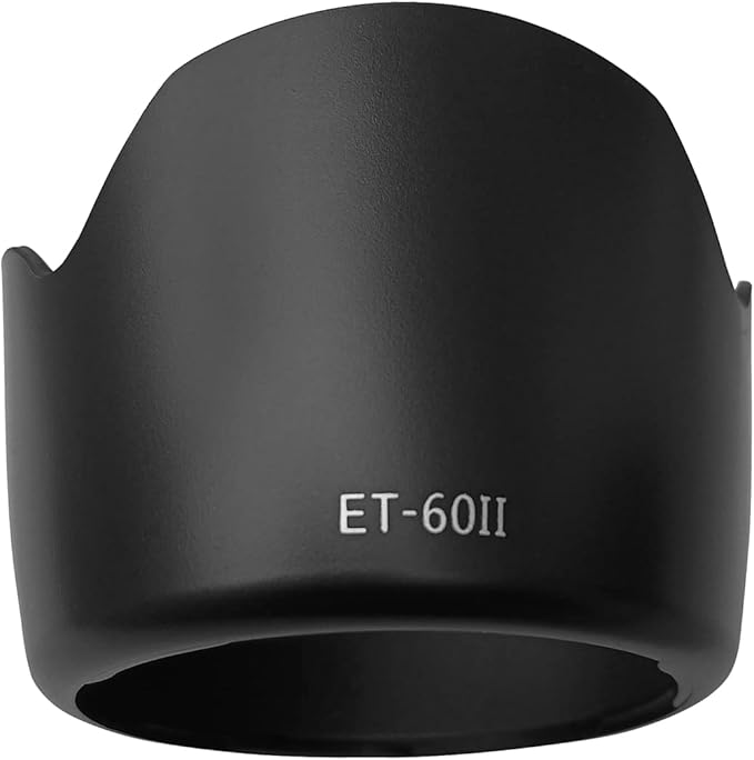 ET-60 Lens Hood Shade for Canon EF 75-300mm f/4-5.6 III,EF 75-300mm f4-5.6 III USM,EF-S 55-250mm f4-5.6IS II,EF-S 55-250mm f/4-5.6 is(Not for is STM),HUIPUXIANG 58mm Lens Hood