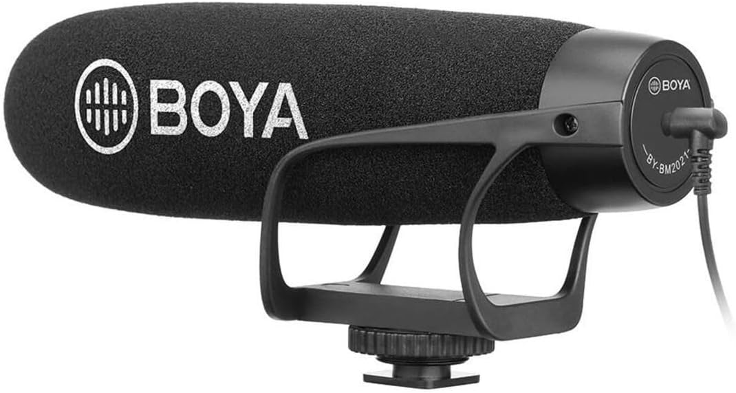 BOYA BY-BM2021 Lightweight Cardioid Video Shotgun Microphone for Smartphone DSLR Electrit Directional Condenser Shotgun Video Microphone Nikon Canon Sony DSLR Camera Camcorder