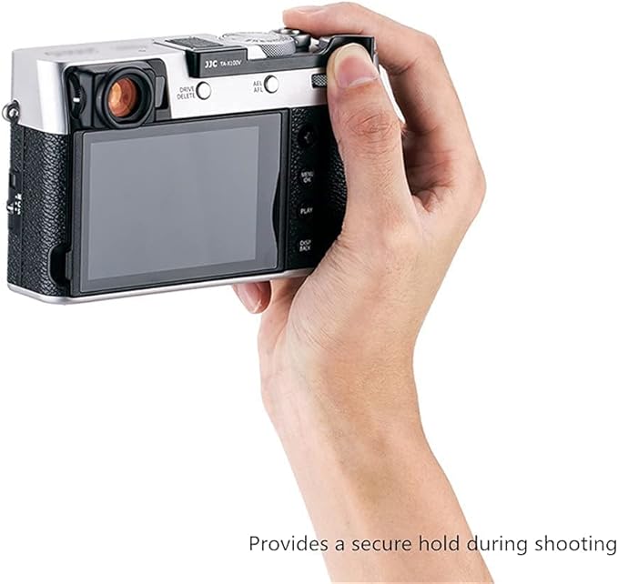 JJC Deluxe Metal Thumb Up Grip for Fujifilm X100VI Fuji X-E4 XE4 X-E3 XE3 X100V X100F X100T Thumb Rest Support Black, Not Affected The Use of Thumb Wheel