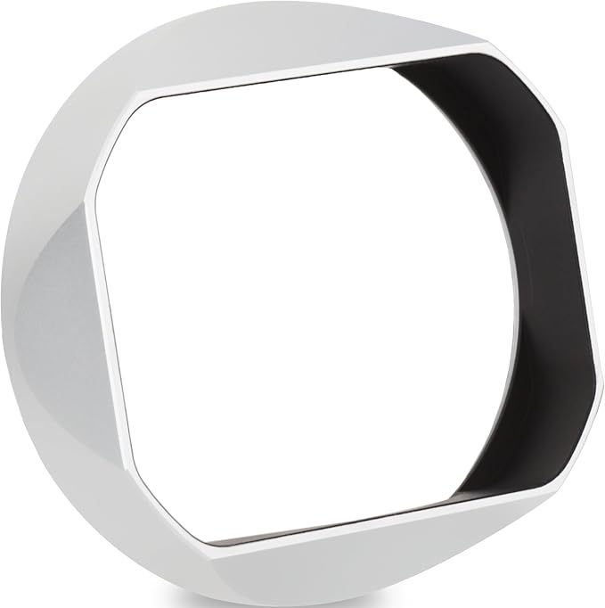 Haoge Metal Square Lens Hood for Leica q3 Q2 Q Q-P QP Q3 Typ116 Camera Accessories Silver LH-LQW