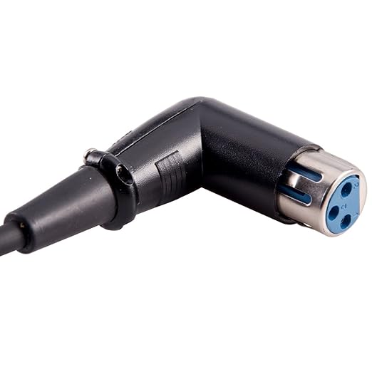 Seismic Audio Speakers Right Angle Patch Cables - XLR Male to XLR Female, 1 Foot, Pack of 6