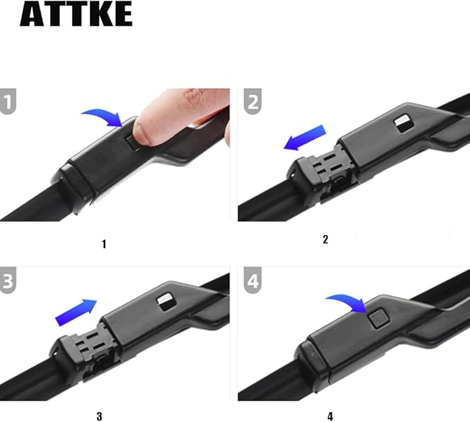 ATTKE Front Windshield Wiper Blades for Audi A4 2009-2024,Audi Q5 2009-2024/Audi A5 2008-2023 Genuine Replacement Wiper Blade Set 24"/20" (Set of 2)
