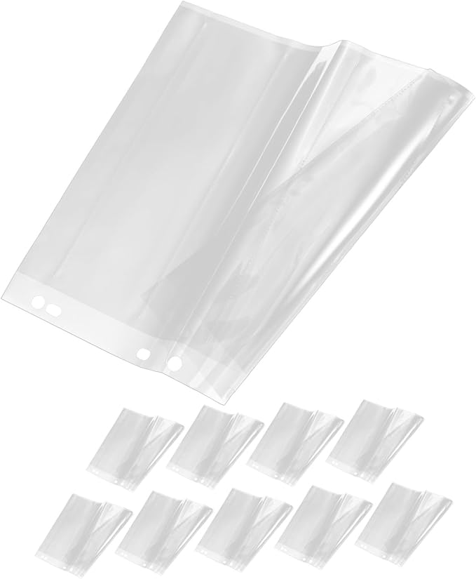 Professional Negative Film Sleeves 10pcs Heavy Duty Archival Photo Sleeves Waterproof Document Bags Fit Standard Binders for Storage