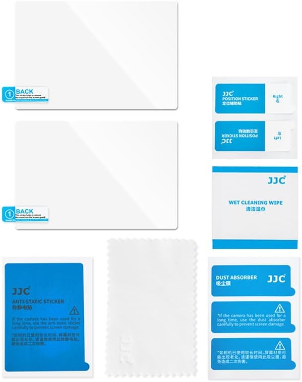 JJC (2 Pack) Nik. ZR Screen Protector, 9H Ultra Clear Tempered Glass Protector LCD Display Film for ZR, Anti-Fingerprint Anti-Scratch Water-resistant Bubble Free