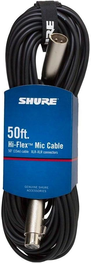Shure C50J 50' Hi-Flex Chrome XLR Cable Connectors