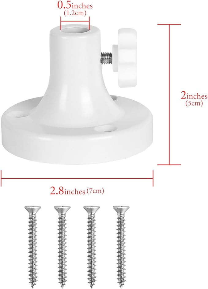 GEEKRIA for Creators Microphone Table Flange Mount Adapter, Metal Table Mount Clamp with Adjustable Interface Aperture Compatible with TONOR T20, Aokeo AK-35, InnoGear Microphone Arm (White)