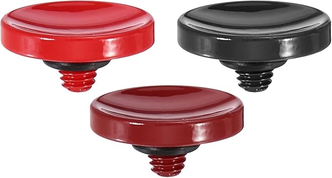 PATIKIL Camera Shutter Button, 3 Pack Soft Shutter Release Button Pure Copper Camera Button Concave, for Nikon for Fujifilm for Leica Dark Red/Red/Black