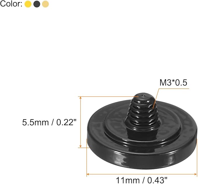 PATIKIL Camera Shutter Button, 3 Pack Soft Shutter Release Button Pure Copper Camera Button Concave, for Nikon for Fujifilm for Leica Black/Golden/Yellow