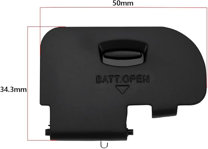 2pcs Camera Battery Door Cover Battery Lid Cap Repair Part Compatible with Canon 5D Mk III Mark III 3 Black Battery Compartment Cover
