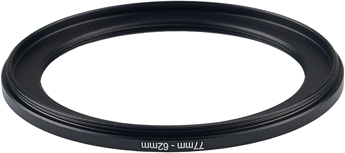 77mm to 62mm Step-Down Rings Filter Adapter for All Brands UV ND CPL Metal Step-Down Rings Adapter Filter