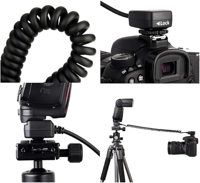 Flash TTL Hot Shoe Cord for Nikon Z5 Z6 Z6II Z7 Z7II D780 D850 D800 D750 D500 D7200 D5600 D5500 D5300 D3500 D3300 Replaces Nikon SC-28 Cord -1.5m
