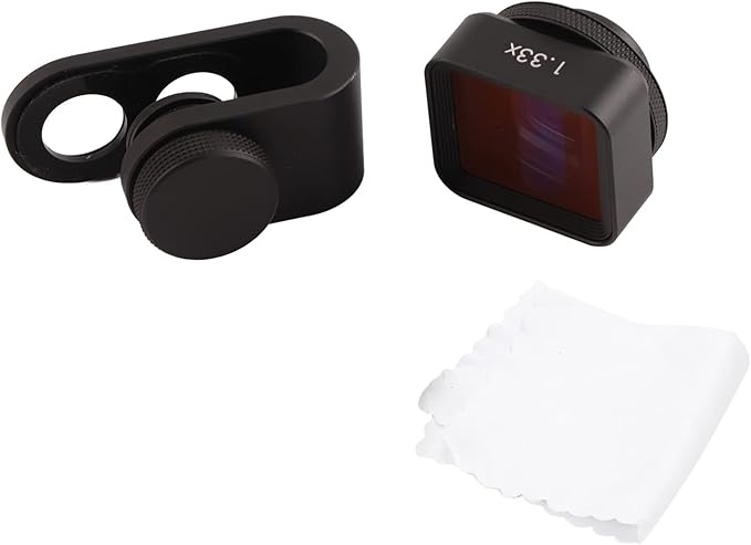 Mobile Anamorphic Lens,1.33X Mobile Phone Wide Screen Deformation Filmmaking Lens,for Smartphones,Easy to Install