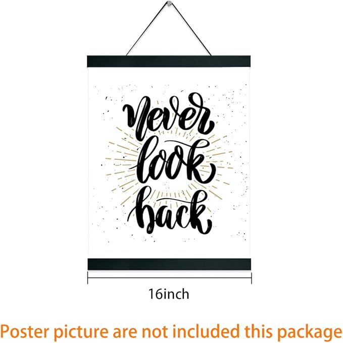 YK artwood 3 Pack Magnetic Poster Hanger Frame 16 inch Black- 16x24 16x22 16x20 Poster Frame for Wall Art Pictures Photos Prints Maps Diamond Art Painting