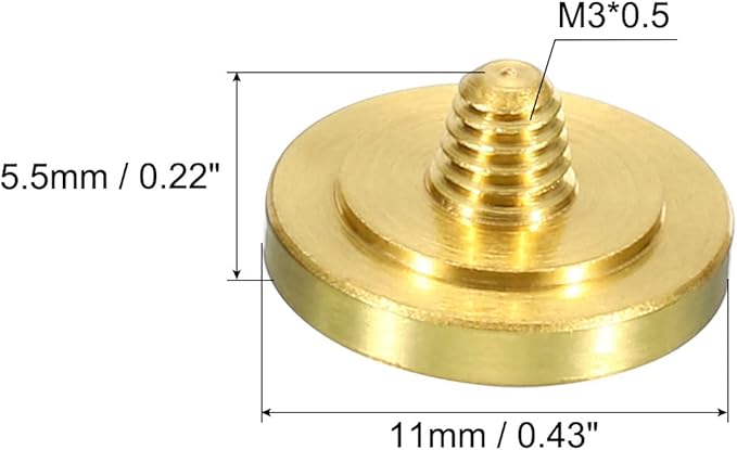 PATIKIL Camera Shutter Button, 4 Pack Soft Shutter Release Button Pure Copper Camera Button Concave Suitable for Nikon for Fujifilm for Leica DSLR/SLR Camera, Golden