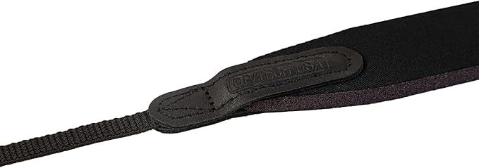 OP/TECH USA E-Z Comfort Neoprene Neck Strap - Lightweight, Padded, Adjustable Strap for DSLR, Mirrorless & Binoculars (Black) - Made in USA