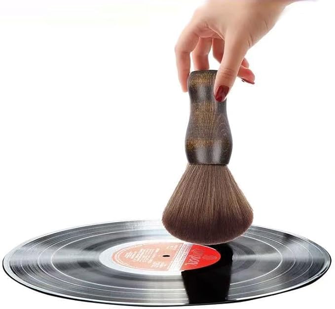 Vinyl Record Cleaning Brush, Anti-Static Soft Bristles, Wood Handle；LP Cleaning Brush Vinyl Record Cleaner, Anti-Static Soft Vinyl Record Cleaning Brush, Phono Record Dust Remover Brush