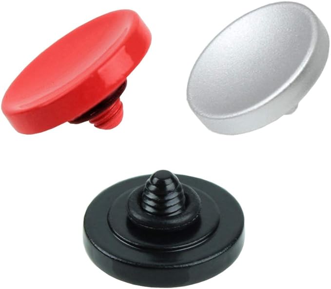 Foto&Tech Soft Shutter Release Button Compatible with Fuji Fujifilm X-T5 X-T4 X-T3 X-T30 X-T30 II X-T20 X-PRO3 X100V X100F X-E4 X-E3 RX1R II RX10 IV III Leica M9 Nikon Df F3 (3 Pieces, RD+BK+SL)