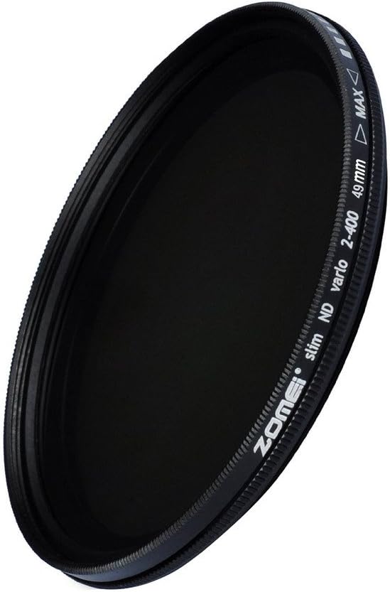 ZoMei 49mm Ultra Slim ND2-ND400 Fader Variable Neutral Density Adjustable Lens Filter Ultra Slim ND Filter Optical Glass