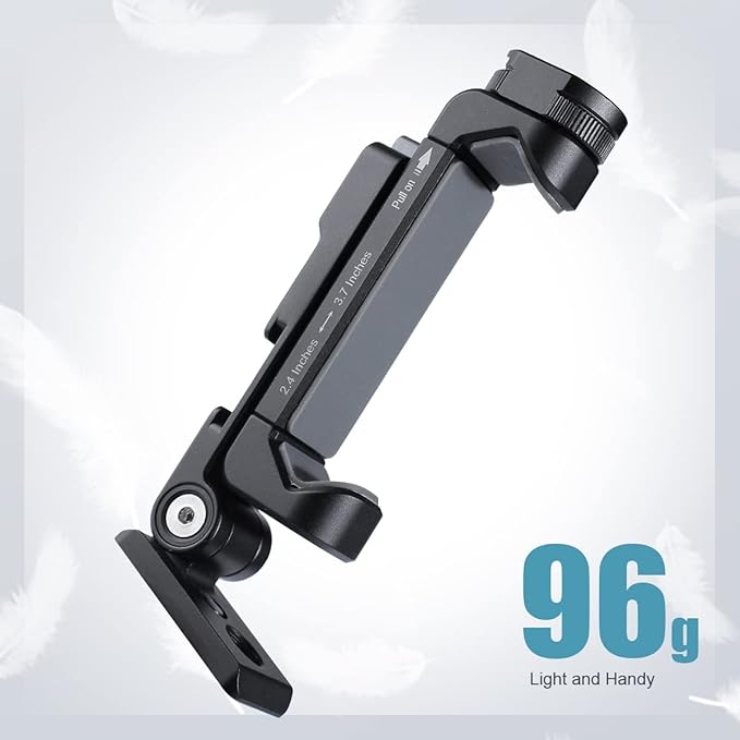 Metal Phone Tripod Mount w 2 Cold Shoes, Vertical, Horizontal & 45 Tilt Angles Tripod Phone Holder All Smartphone Holders Video Live Vlogging Streaming Rig