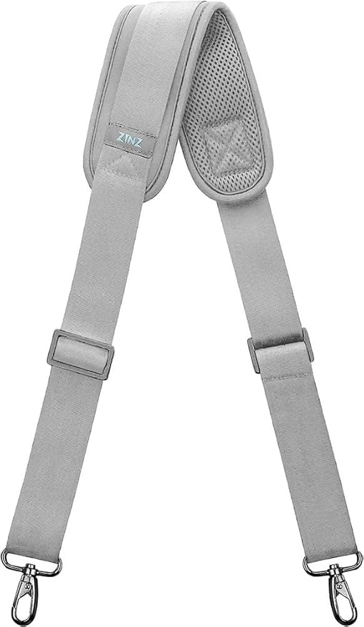 Shoulder Strap, ZINZ 57" Padded Adjustable Shoulder Bag Straps Replacement for Bags with D-Ring (G02Y01)