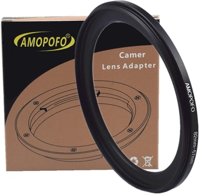 82 to 67mm Metal Ring/82mm to 67mm Step Down Rings Filter Adapter for UV,ND,CPL,Metal Step Down Rings,Compatible with All 82mm Camera Lenses & 67mm Accessories